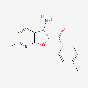 (3-Amino-4,6-dimethyl-furo[2,3-b]pyridin-2-yl)-p-tolyl-methanone