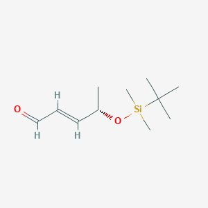 molecular formula C11H22O2Si B3255881 (S,E)-4-((Tert-butyldimethylsilyl)oxy)pent-2-en-1-al CAS No. 260978-54-9