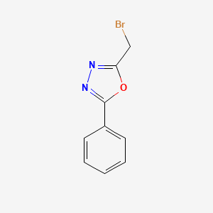 molecular formula C9H7BrN2O B3255895 2-(Bromomethyl)-5-phenyl-1,3,4-oxadiazole CAS No. 26114-48-7