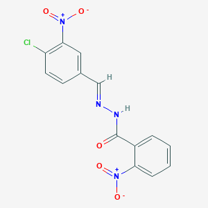 molecular formula C14H9ClN4O5 B325596 N'-(4-chloro-3-nitrobenzylidene)-2-nitrobenzohydrazide 