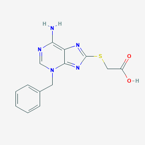 B032560 2-(6-Amino-3-benzylpurin-8-yl)sulfanylacetic acid CAS No. 708218-22-8