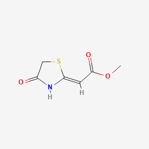 molecular formula C6H7NO3S B3256000 Acetic acid, (4-oxo-2-thiazolidinylidene)-, methyl ester CAS No. 26239-22-5