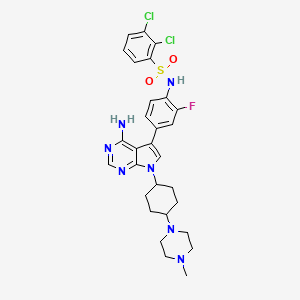 molecular formula C29H32Cl2FN7O2S B3256006 BSF-466895 