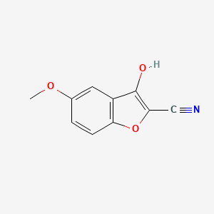 B3256148 3-Hydroxy-5-methoxybenzofuran-2-carbonitrile CAS No. 26475-00-3