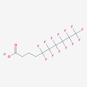 molecular formula C10H7F13O2 B3256203 Decanoic acid, 5,5,6,6,7,7,8,8,9,9,10,10,10-tridecafluoro- CAS No. 26564-97-6