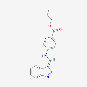 molecular formula C19H18N2O2 B325621 propyl 4-[[(E)-indol-3-ylidenemethyl]amino]benzoate 