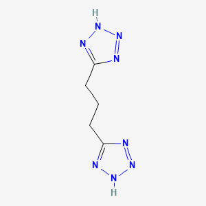 molecular formula C5H8N8 B3256256 1H-Tetrazole, 5,5'-(1,3-propanediyl)bis- CAS No. 26670-17-7