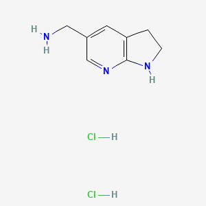 molecular formula C8H13Cl2N3 B3256281 (2,3-dihydro-1H-pyrrolo[2,3-b]pyridin-5-yl)methanamine dihydrochloride CAS No. 267413-09-2
