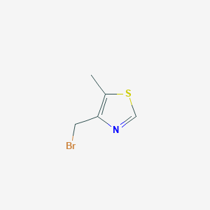 molecular formula C5H6BrNS B3256289 4-(Bromomethyl)-5-methylthiazole CAS No. 267643-30-1