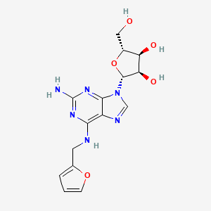 (2R,3R,4S,5R)-2-(2-amino-6-((furan-2-ylmethyl)amino)-9H-purin-9-yl)-5-(hydroxymethyl)tetrahydrofuran-3,4-diol