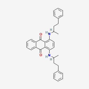 molecular formula C34H34N2O2 B3256352 9,10-Anthracenedione,1,4-bis[(1-methyl-3-phenylpropyl)amino]- CAS No. 26841-44-1