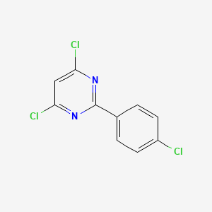 molecular formula C10H5Cl3N2 B3256358 4,6-Dichloro-2-(4-chlorophenyl)pyrimidine CAS No. 26870-72-4