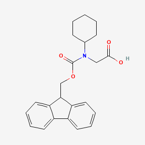 molecular formula C23H25NO4 B3256389 2-[cyclohexyl(9H-fluoren-9-ylmethoxycarbonyl)amino]acetic acid CAS No. 269078-70-8