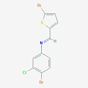molecular formula C11H6Br2ClNS B325639 N-(4-bromo-3-chlorophenyl)-N-[(5-bromo-2-thienyl)methylene]amine 