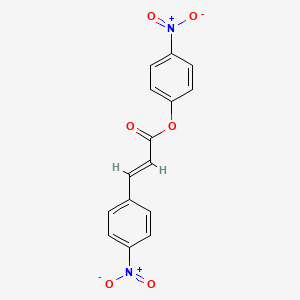 molecular formula C15H10N2O6 B3256444 (E)-4-nitrophenyl 3-(4-nitrophenyl)acrylate CAS No. 27019-24-5