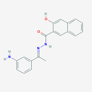molecular formula C19H17N3O2 B325646 N'-[1-(3-aminophenyl)ethylidene]-3-hydroxy-2-naphthohydrazide 