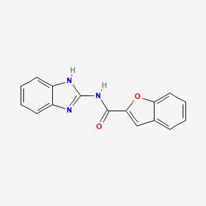 molecular formula C16H11N3O2 B3256494 N-(1H-benzimidazol-2-yl)-1-benzofuran-2-carboxamide CAS No. 27111-30-4