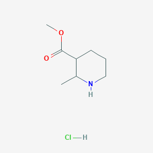 molecular formula C8H16ClNO2 B3256520 Methyl 2-methylpiperidine-3-carboxylate hydrochloride CAS No. 272767-56-3