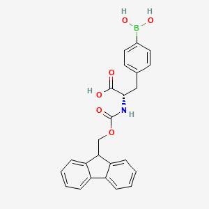 molecular formula C24H22BNO6 B3256537 Fmoc-4-Borono-L-Phenylalanine CAS No. 273221-71-9