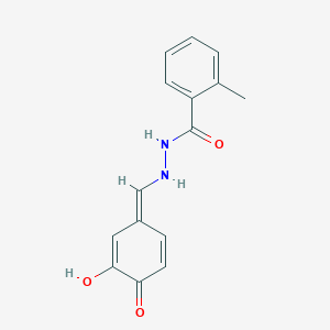 molecular formula C15H14N2O3 B325669 N'-[(E)-(3-hydroxy-4-oxocyclohexa-2,5-dien-1-ylidene)methyl]-2-methylbenzohydrazide 