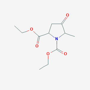 molecular formula C11H17NO5 B3256754 Diethyl 5-methyl-4-oxopyrrolidine-1,2-dicarboxylate CAS No. 2764-37-6