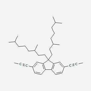 molecular formula C39H54 B3256850 9,9-Bis(3,7-dimethyloctyl)-2,7-bis(prop-1-ynyl)fluorene CAS No. 278176-14-0