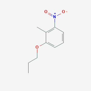 molecular formula C10H13NO3 B3257018 Benzene, 2-methyl-1-nitro-3-propoxy- CAS No. 28148-28-9