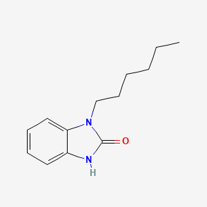 molecular formula C13H18N2O B3257035 1-hexyl-2,3-dihydro-1H-1,3-benzodiazol-2-one CAS No. 282088-69-1