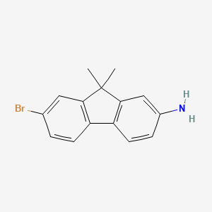 molecular formula C15H14BrN B3257105 7-Bromo-9,9-dimethyl-9H-fluoren-2-amine CAS No. 28320-34-5