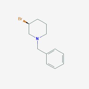 molecular formula C12H16BrN B3257119 (S)-1-Benzyl-3-bromo-piperidine CAS No. 283589-04-8