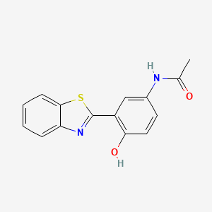 molecular formula C15H12N2O2S B3257134 Acetamide, N-[3-(2-benzothiazolyl)-4-hydroxyphenyl]- CAS No. 2842-13-9