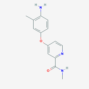 molecular formula C14H15N3O2 B3257149 4-(4-amino-3-methylphenoxy)-N-methylpyridine-2-carboxamide CAS No. 284462-74-4