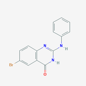 molecular formula C14H10BrN3O B3257187 6-Bromo-2-(phenylamino)quinazolin-4(3H)-one CAS No. 284686-84-6