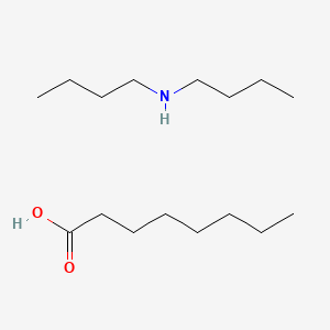 molecular formula C16H35NO2 B3257216 Dibutylamine; octanoic acid CAS No. 28537-85-1