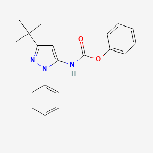 molecular formula C21H23N3O2 B3257238 Phenyl [3-tert-butyl-1-(p-tolyl)pyrazol-5-yl]carbamate CAS No. 285984-47-6