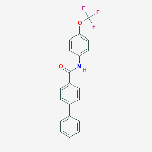 molecular formula C20H14F3NO2 B325726 N-[4-(trifluoromethoxy)phenyl][1,1'-biphenyl]-4-carboxamide 