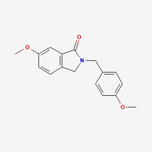 molecular formula C17H17NO3 B3257271 6-Methoxy-2-(4-methoxybenzyl)-2,3-dihydroisoindol-1-one CAS No. 286434-74-0