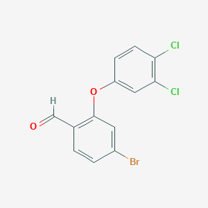 molecular formula C13H7BrCl2O2 B3257499 4-Bromo-2-(3,4-dichlorophenoxy)benzaldehyde CAS No. 289718-04-3