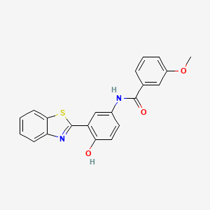 molecular formula C21H16N2O3S B3257586 N-[3-(1,3-BENZOTHIAZOL-2-YL)-4-HYDROXYPHENYL]-3-METHOXYBENZAMIDE CAS No. 292066-49-0