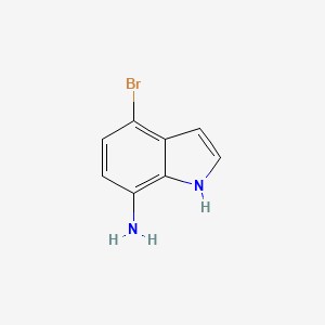 molecular formula C8H7BrN2 B3257628 1H-Indol-7-amine, 4-bromo- CAS No. 292636-14-7