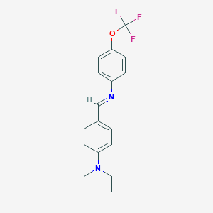 molecular formula C18H19F3N2O B325765 N,N-diethyl-4-[(E)-{[4-(trifluoromethoxy)phenyl]imino}methyl]aniline 