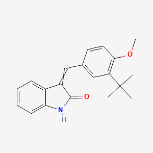 molecular formula C20H21NO2 B3257682 3-(3-tert-Butyl-4-methoxybenzylidenyl)indolin-2-one CAS No. 293302-19-9