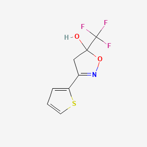 3-(2-Thienyl)-5-(trifluoromethyl)-4,5-dihydroisoxazol-5-ol