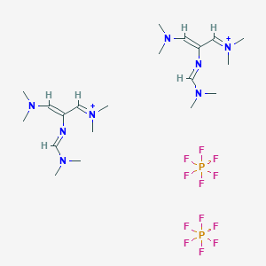 molecular formula C20H42F12N8P2 B3257789 N-(3-(Dimethylamino)-2-(((dimethylamino)methylene)amino)allylidene)-N-methylmethanaminium hexafluorophosphate(V) CAS No. 295316-07-3