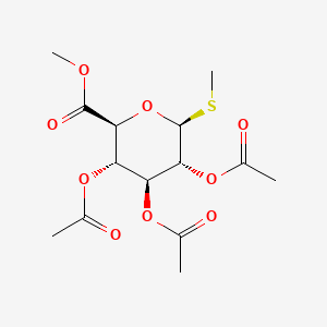 molecular formula C14H20O9S B3257842 Methyl(methyl 1-thio-2,3,4-tri-O-acetyl-beta-D-glucopyranosid)-uronate CAS No. 29587-10-8