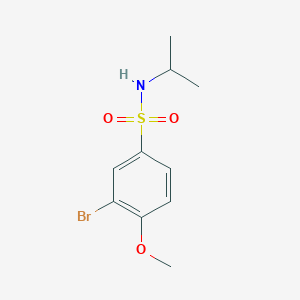 molecular formula C10H14BrNO3S B3257872 3-bromo-N-isopropyl-4-methoxybenzenesulfonamide CAS No. 296275-38-2