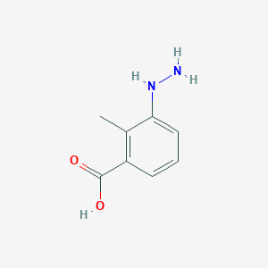 molecular formula C8H10N2O2 B3257993 Benzoic acid, 3-hydrazino-2-methyl- (9CI) CAS No. 299167-70-7