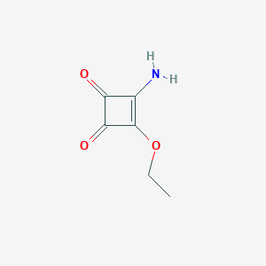 molecular formula C6H7NO3 B3258006 3-amino-4-ethoxycyclobut-3-ene-1,2-dione CAS No. 29950-12-7