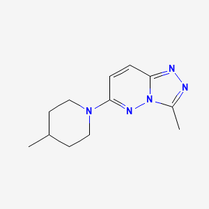 molecular formula C12H17N5 B3258124 3-Methyl-6-(4-methyl-1-piperidyl)-[1,2,4]triazolo[4,3-b]pyridazine CAS No. 300804-29-9