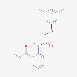 molecular formula C18H19NO4 B325816 Methyl 2-{[(3,5-dimethylphenoxy)acetyl]amino}benzoate 